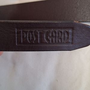 🇮🇹POSTCARD🇮🇹 Dark Brown Leather Belt